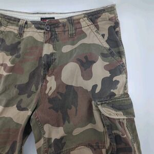 Foot Locker Camo Cargo Shorts Men's 36 Pocket Vintage